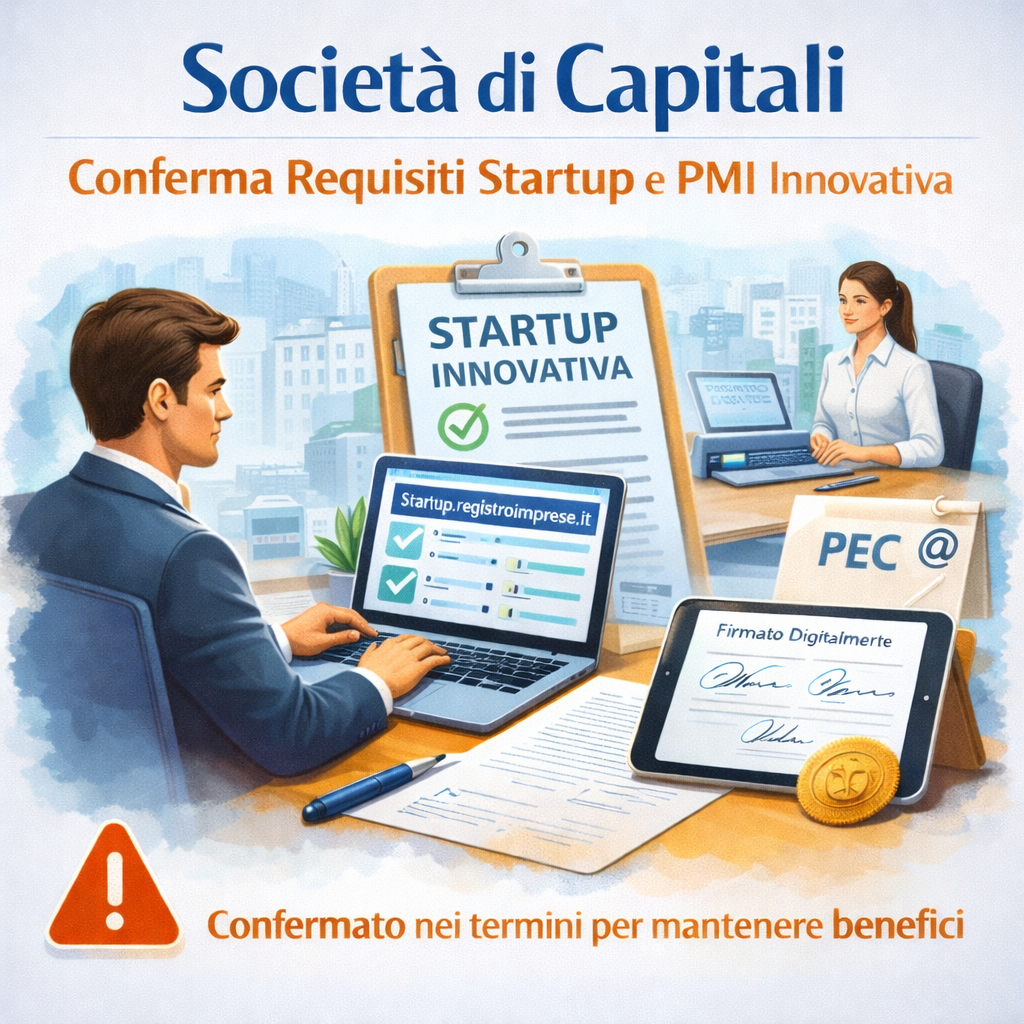 Società di Capitali – Conferma Requisiti Startup e PMI Innovativa