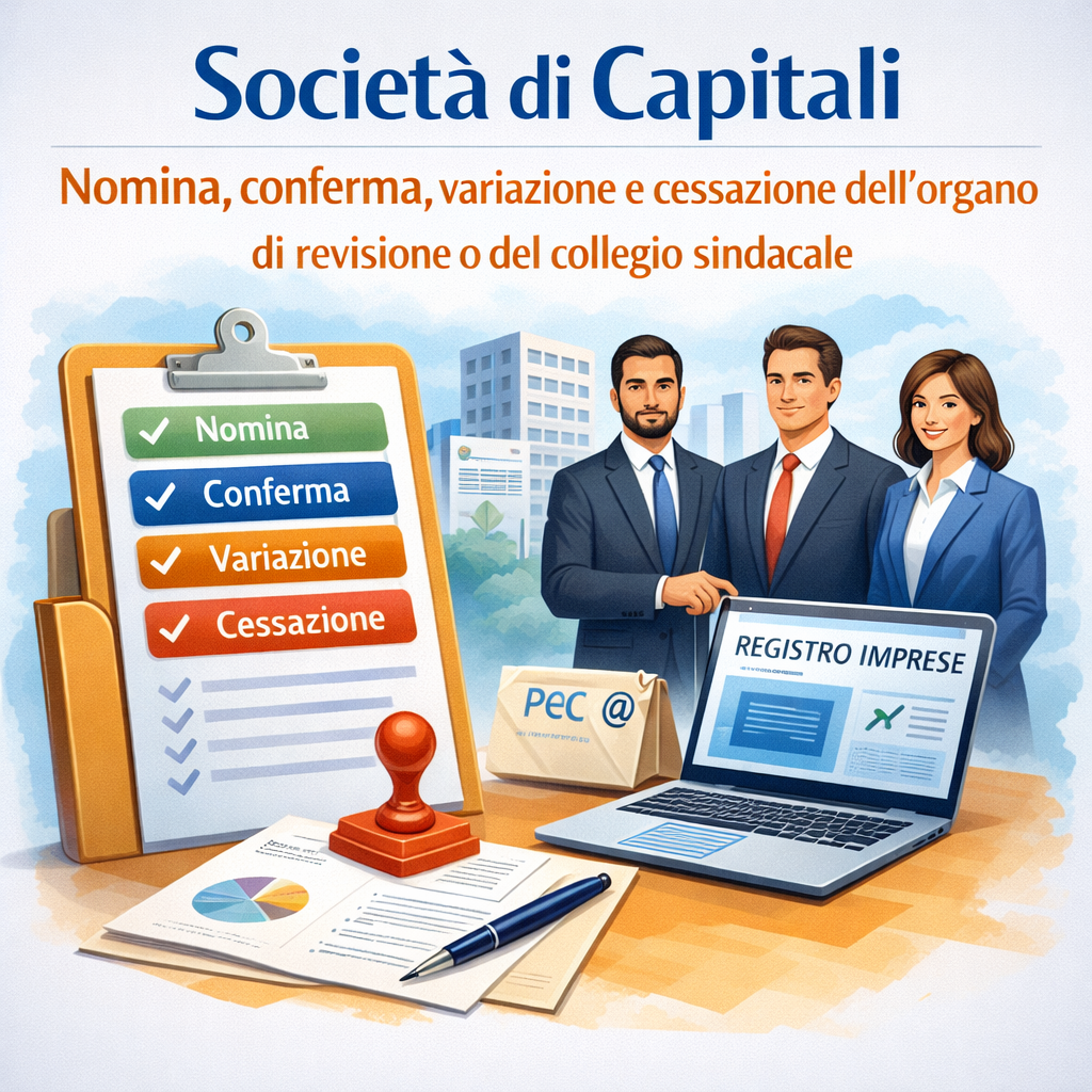 Società di capitali - Nomina, conferma, variazione e cessazione dell’organo di revisione o del collegio sindacale
