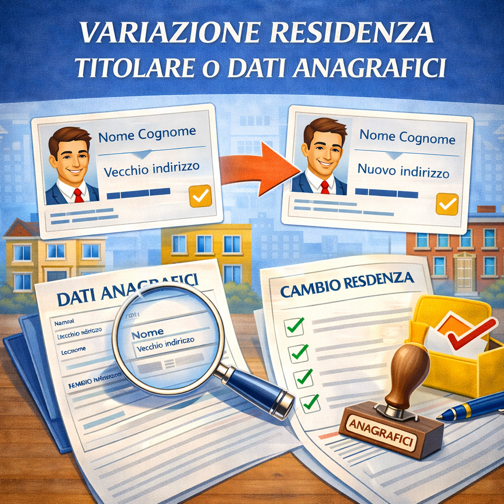 Ditta Individuale - Variazione residenza titolare o dati anagrafici
