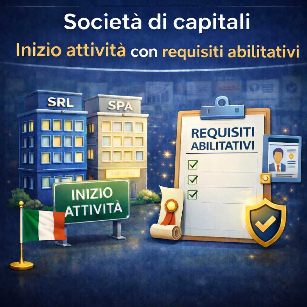 Società di capitali - Inizio attività con requisiti abilitativi