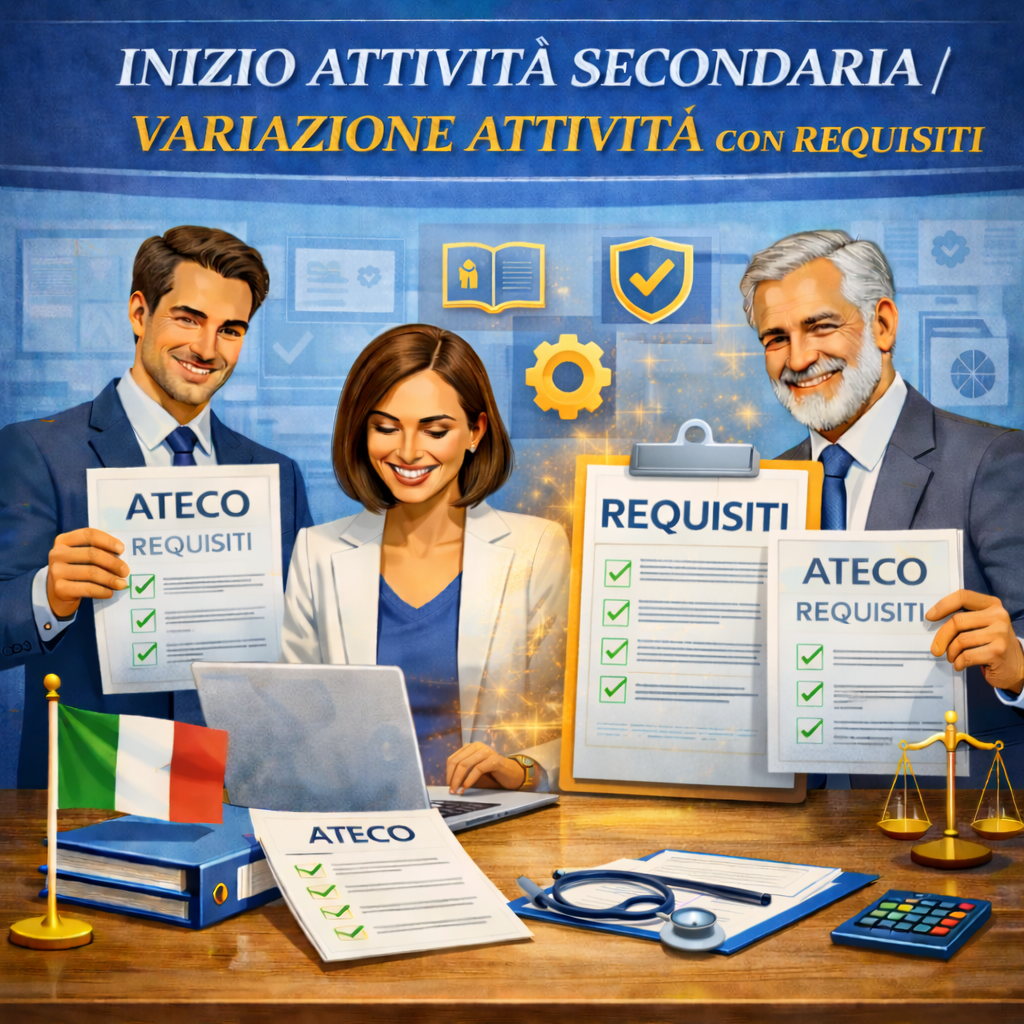 Ditta Individuale - Inizio attività secondaria/variazione attività con requisiti